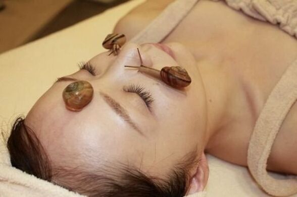 Usar caracoles para rejuvenecer la piel del rostro.
